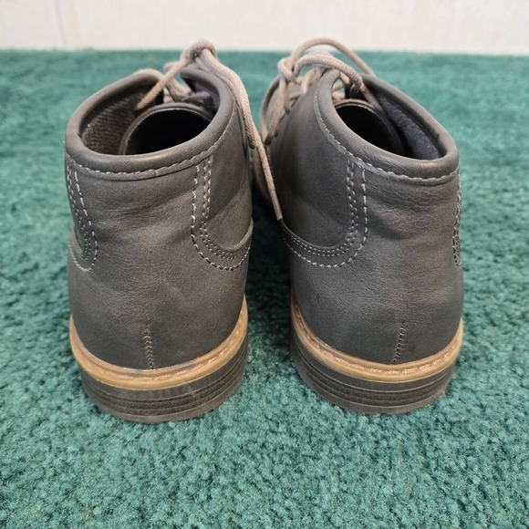 Varese Men's 10 Gobi II Chukka Boots Gray Faux Leather Lace Up GQ Office Career - Picture 4 of 8